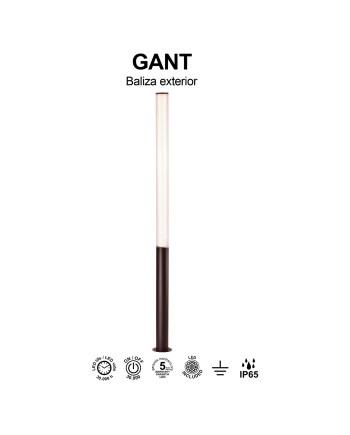 GANT * BOLARDO 205CM IP65 43W 3000K CORTEN